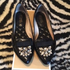 Michael Kors black patent flats